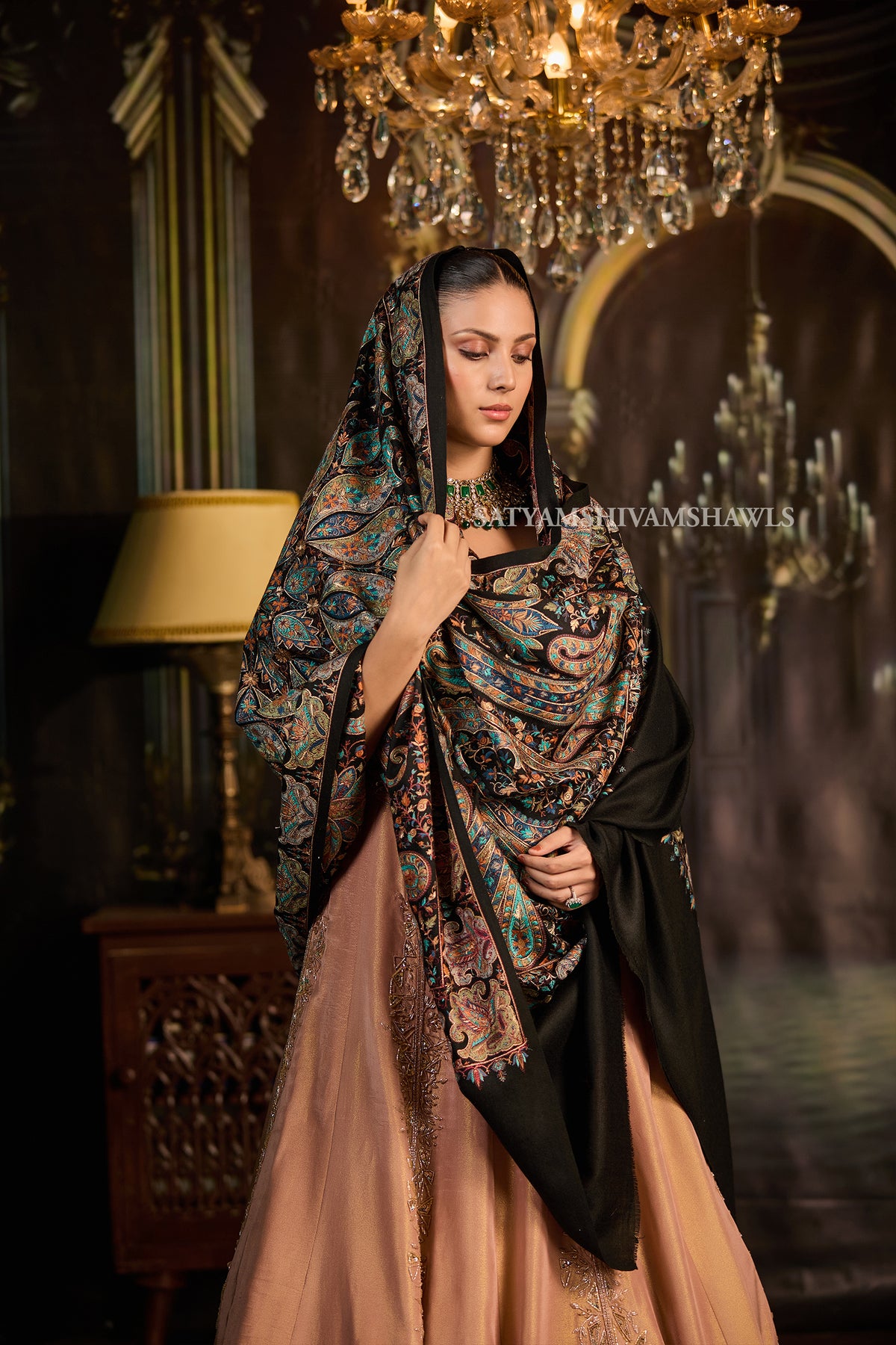 The Royal Heirloom – Intricate Handwork Shawl