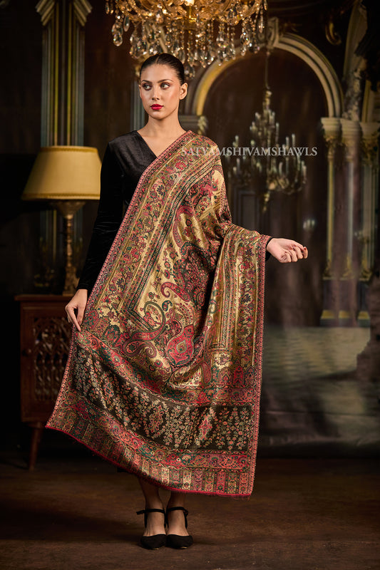 Moonlight Antique Paisley Kani Women Stole