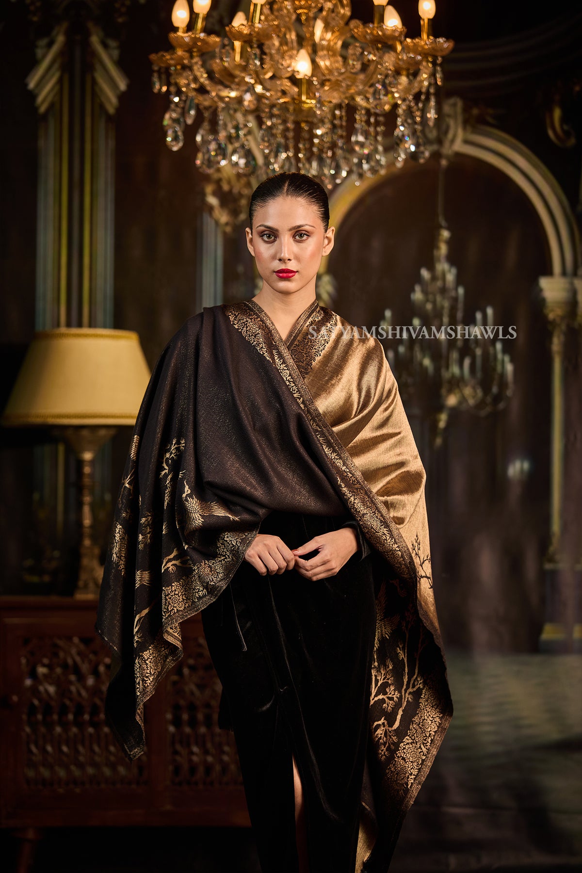 Moonlight Golden Bloom Women stole