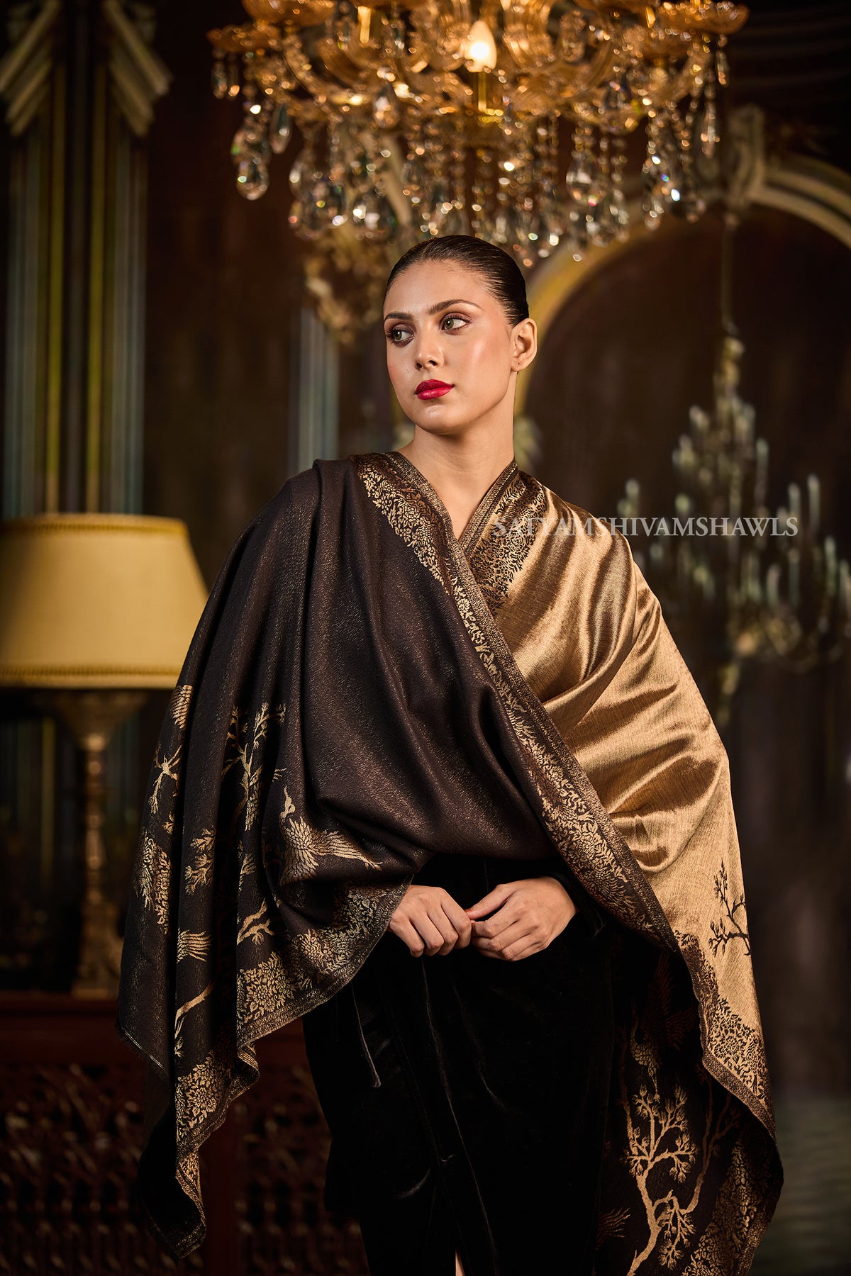 Moonlight Golden Bloom Women stole