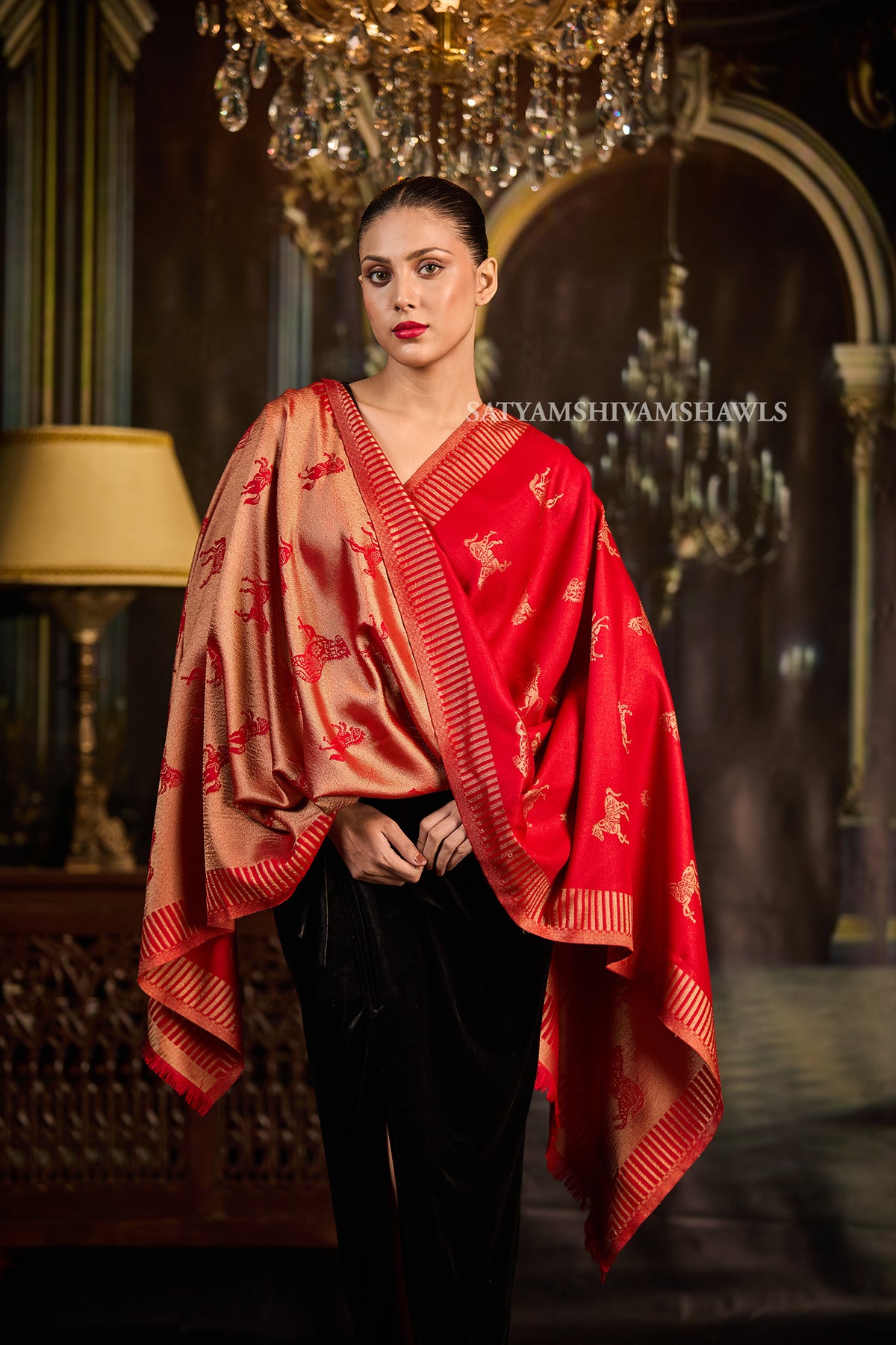 Moonlight Royal Horse Women Stole
