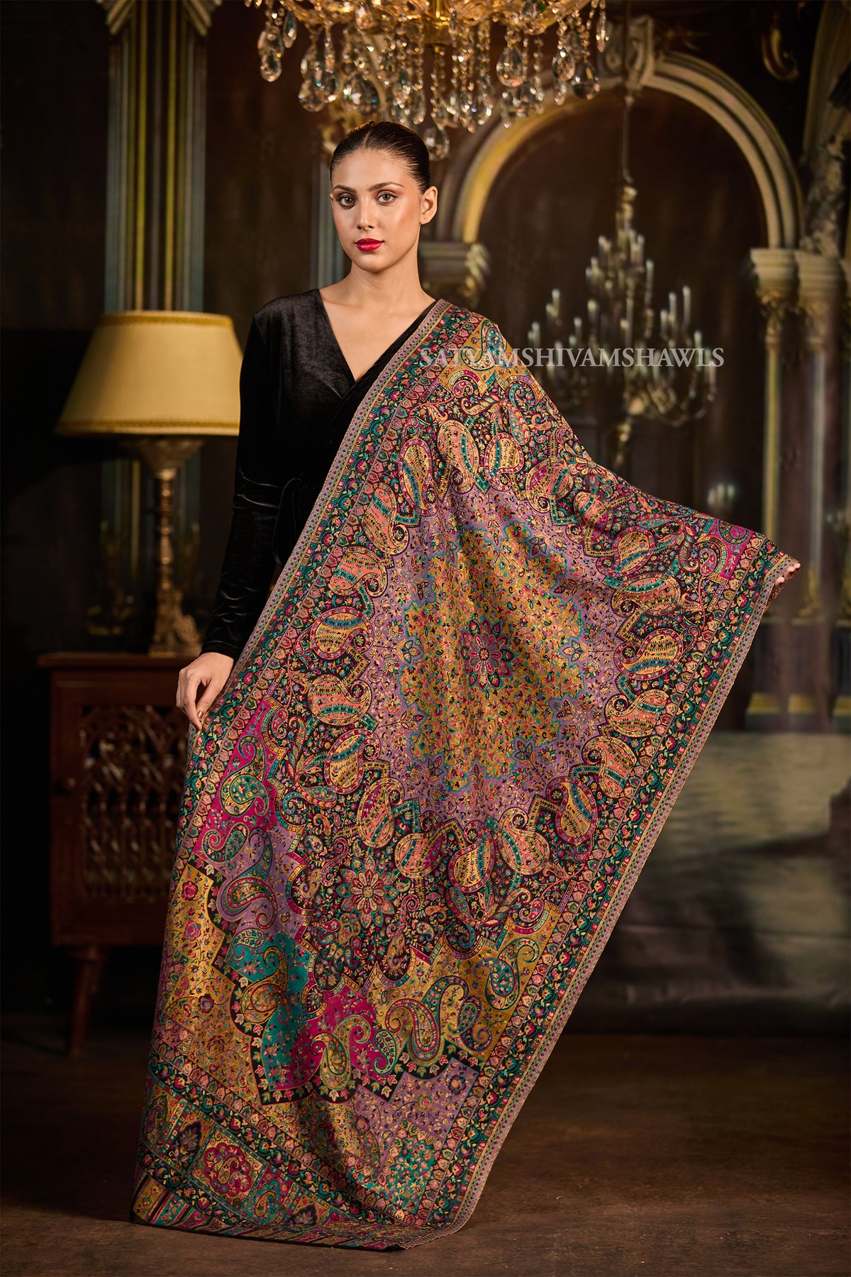 Kashmir Kaleidoscope women Stole