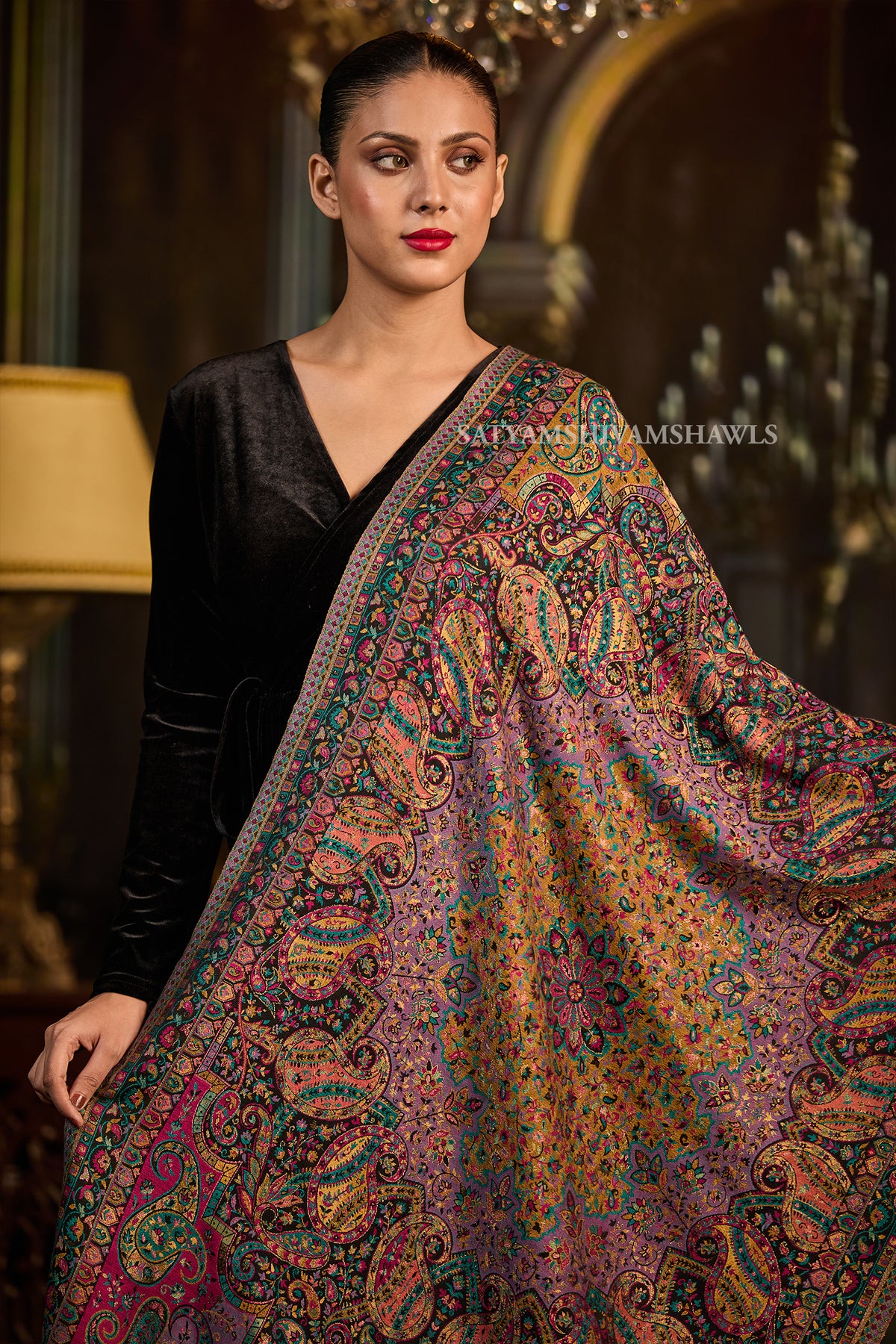 Kashmir Kaleidoscope women Stole