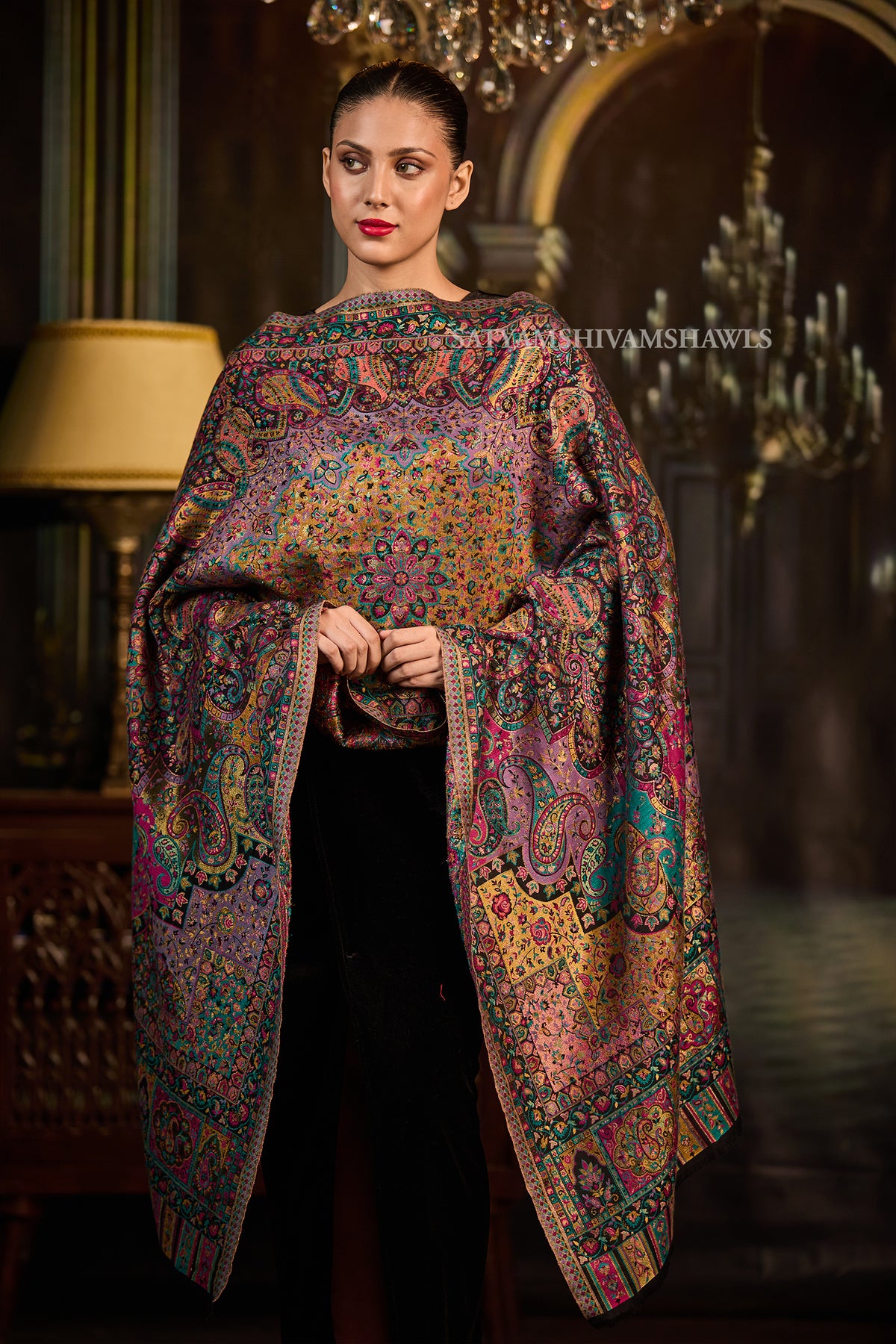 Kashmir Kaleidoscope women Stole