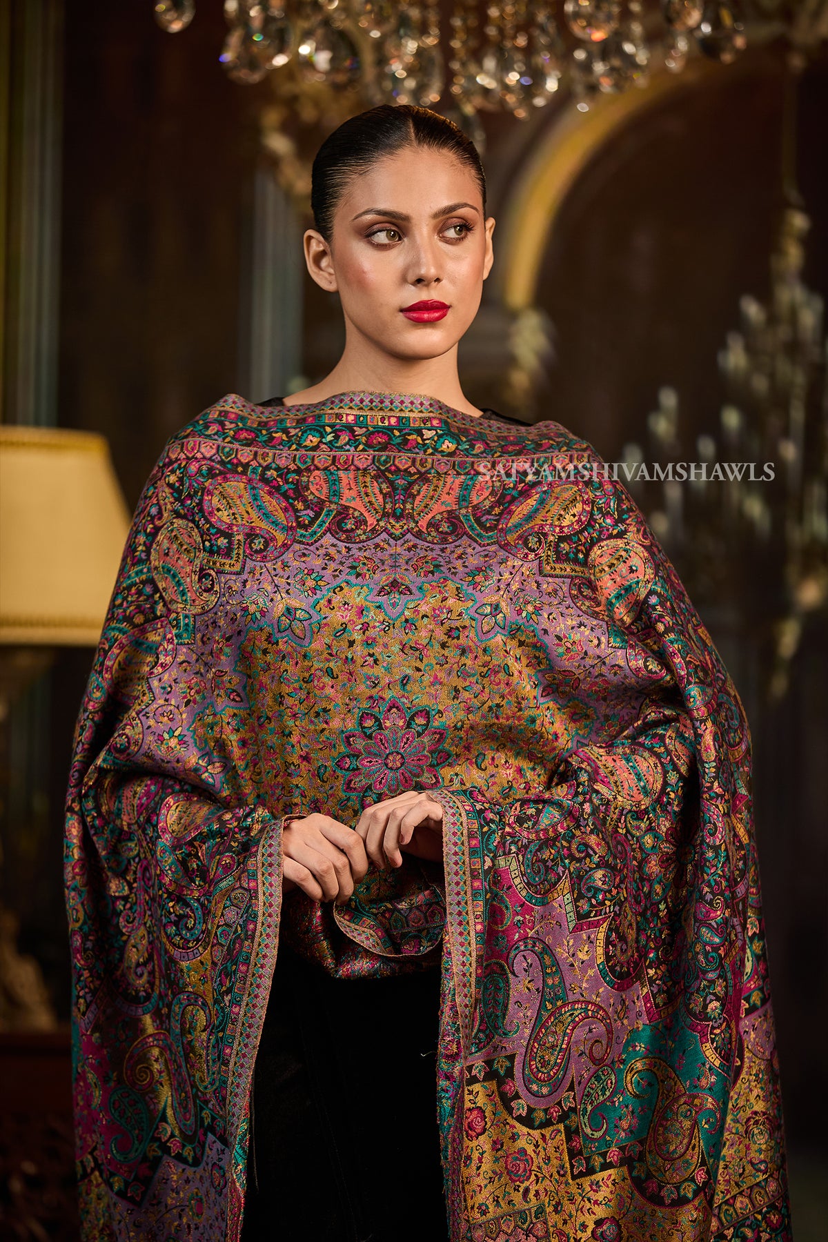 Kashmir Kaleidoscope women Stole