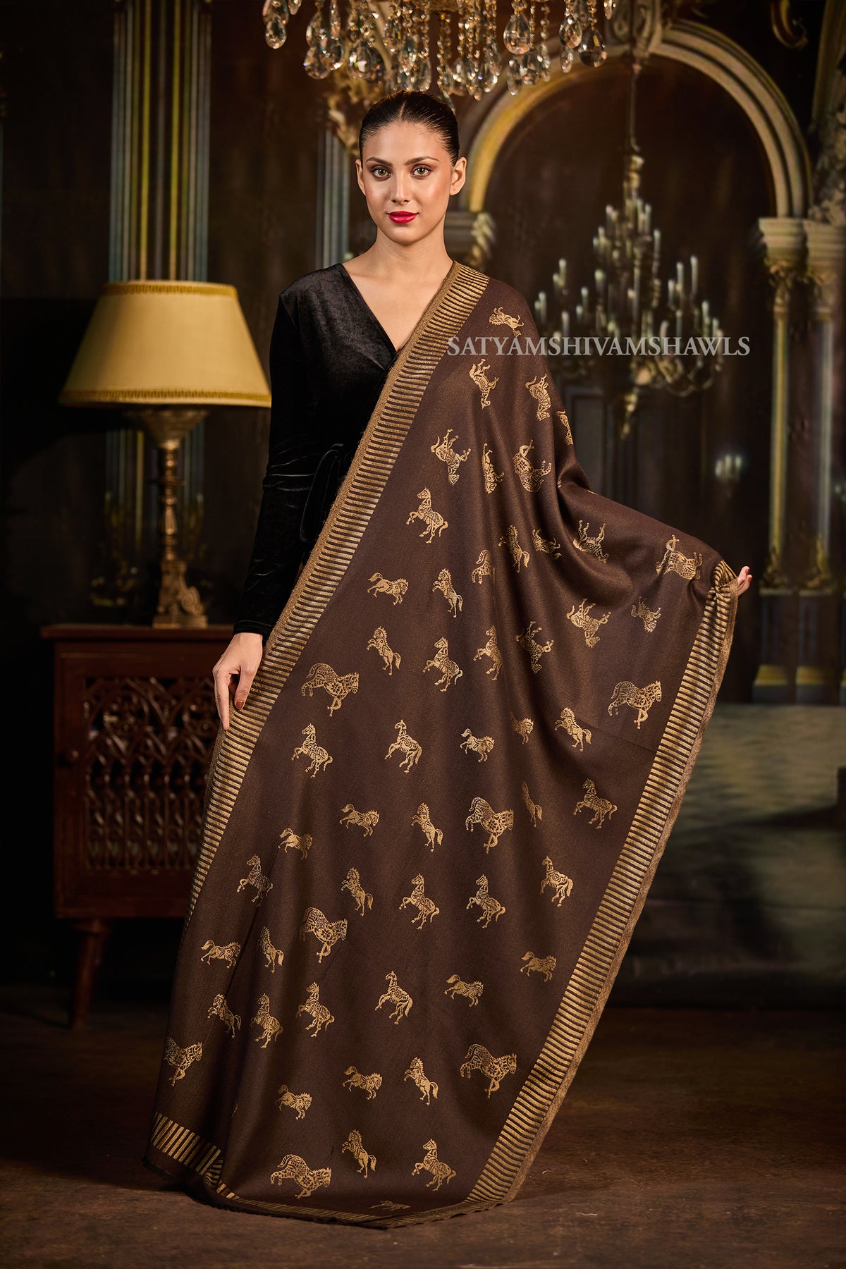 Moonlight Royal Horse Women Stole