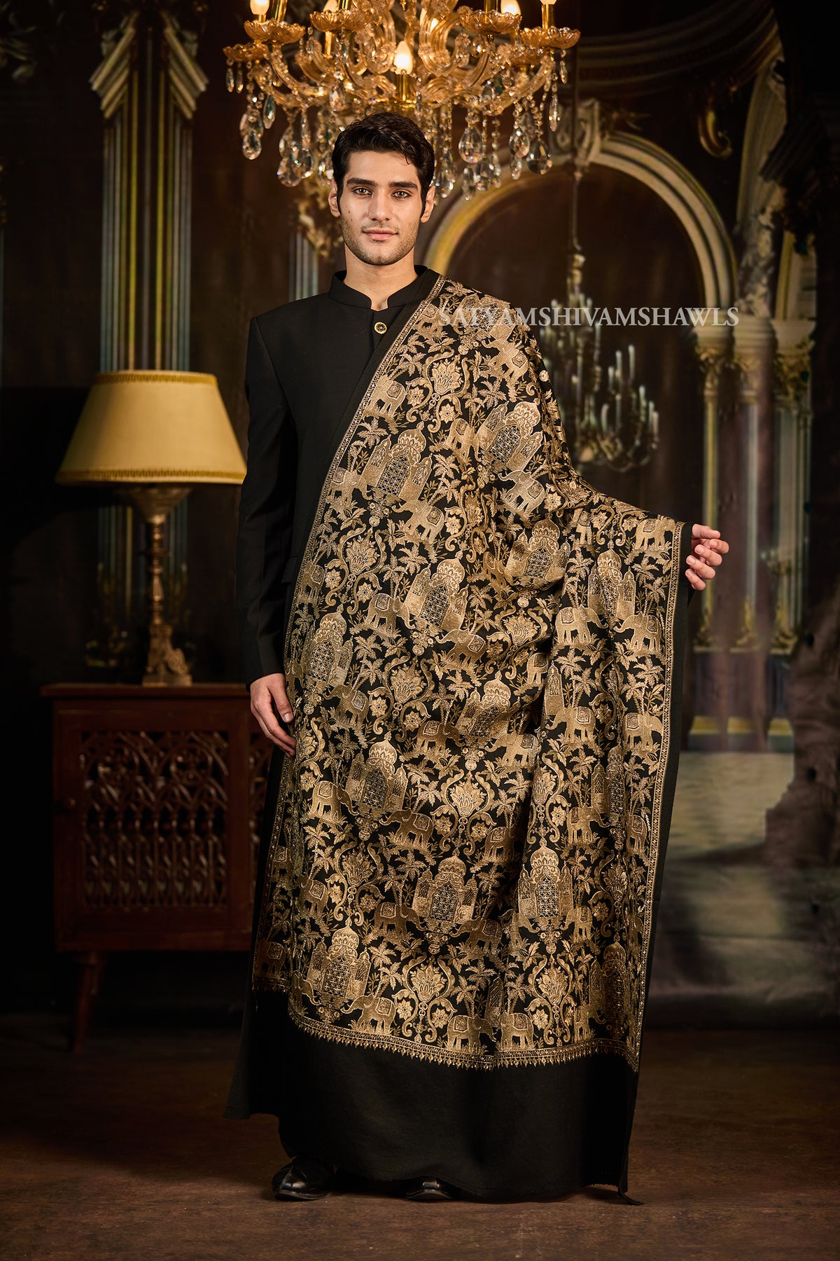 SHIKAAR-E-KASHMIR" TILLA EMBRODIERY FINE PASHMINA WOOL, WARM AND SOFT,