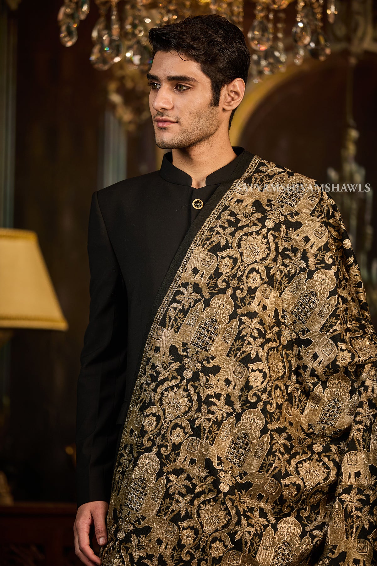 SHIKAAR-E-KASHMIR" TILLA EMBRODIERY FINE PASHMINA WOOL, WARM AND SOFT,