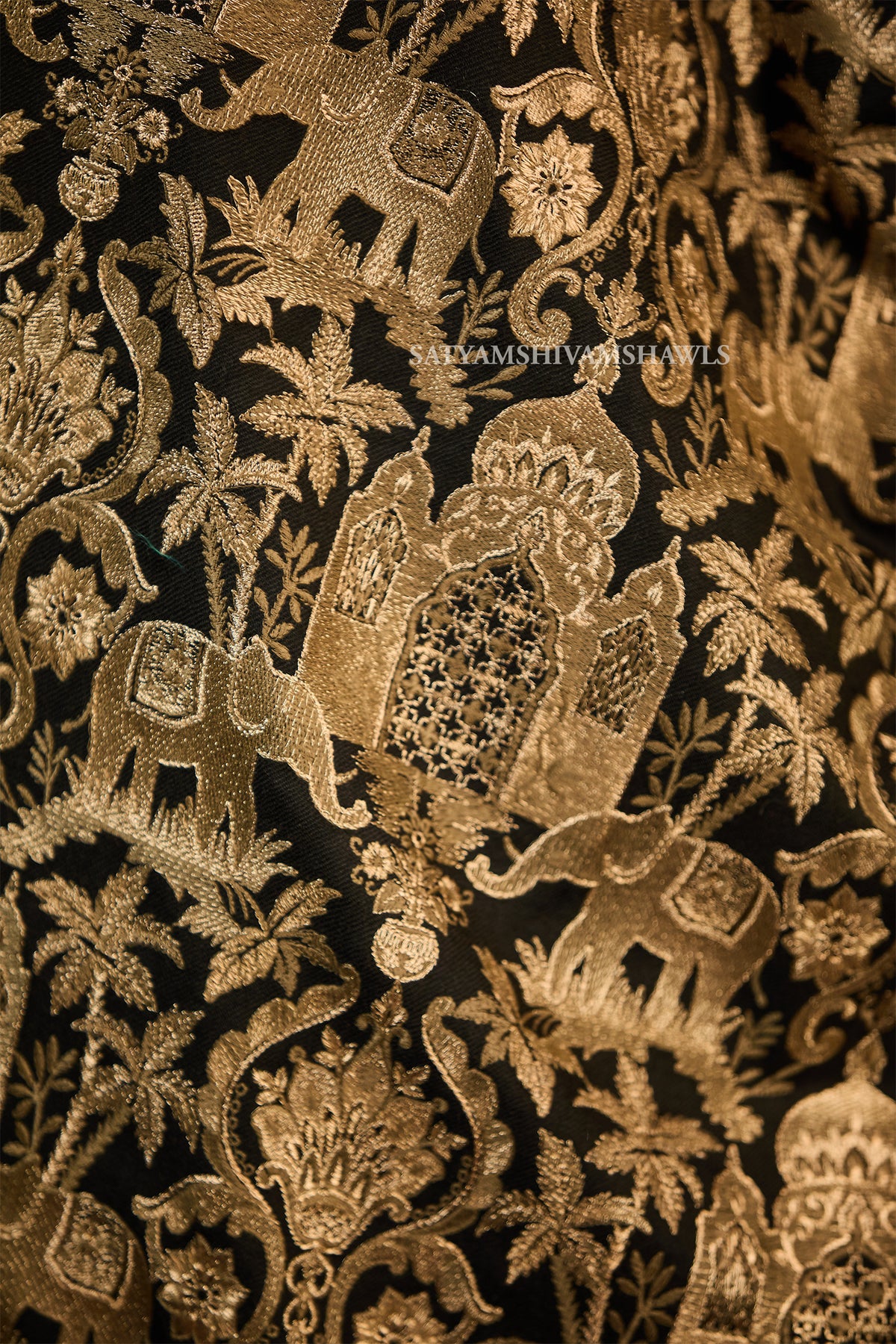 SHIKAAR-E-KASHMIR" TILLA EMBRODIERY FINE PASHMINA WOOL, WARM AND SOFT,