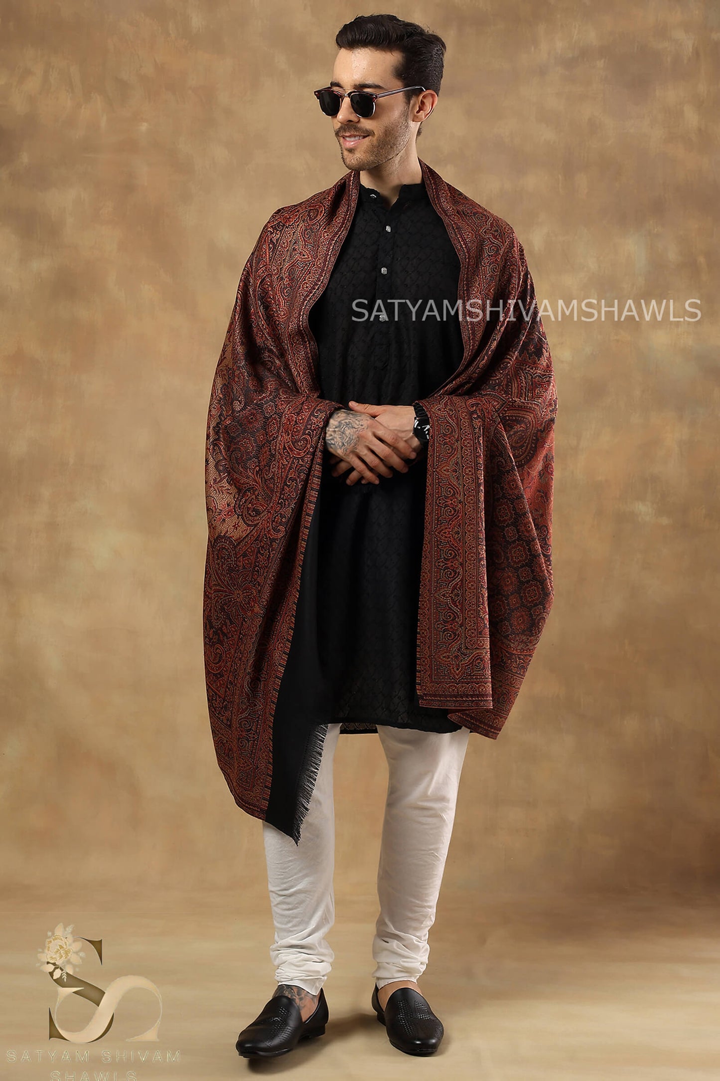 His And Her Set Of 100% pure wool shawls With Premium Gift Box Packaging