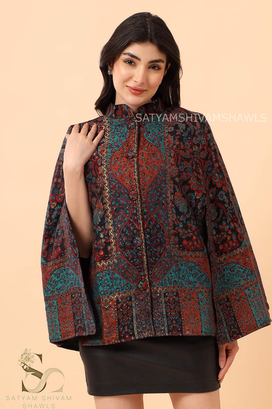 LIFE OF TREE CLASSICAL THEME DESIGN  KALAMKANI CAPE ,BLACK