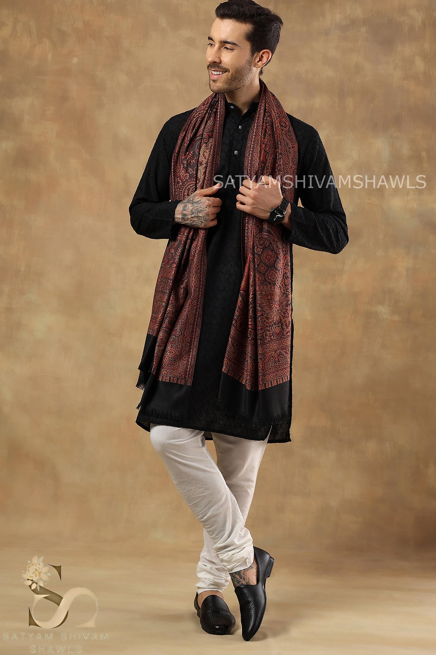 His And Her Set Of 100% pure wool shawls With Premium Gift Box Packaging