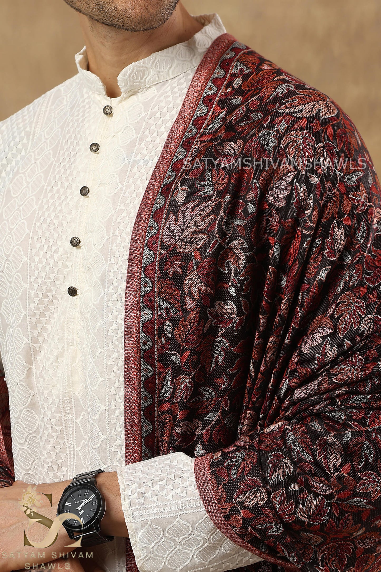 SATYAMSHIVAMSHAWLS HIS AND HER SET OF MENS&WOMENS BOTH SHAWLS ARE SILK PASHMINA KANI JAMAWAR WITH PREMIUM GIFT BOX PACKAGING
