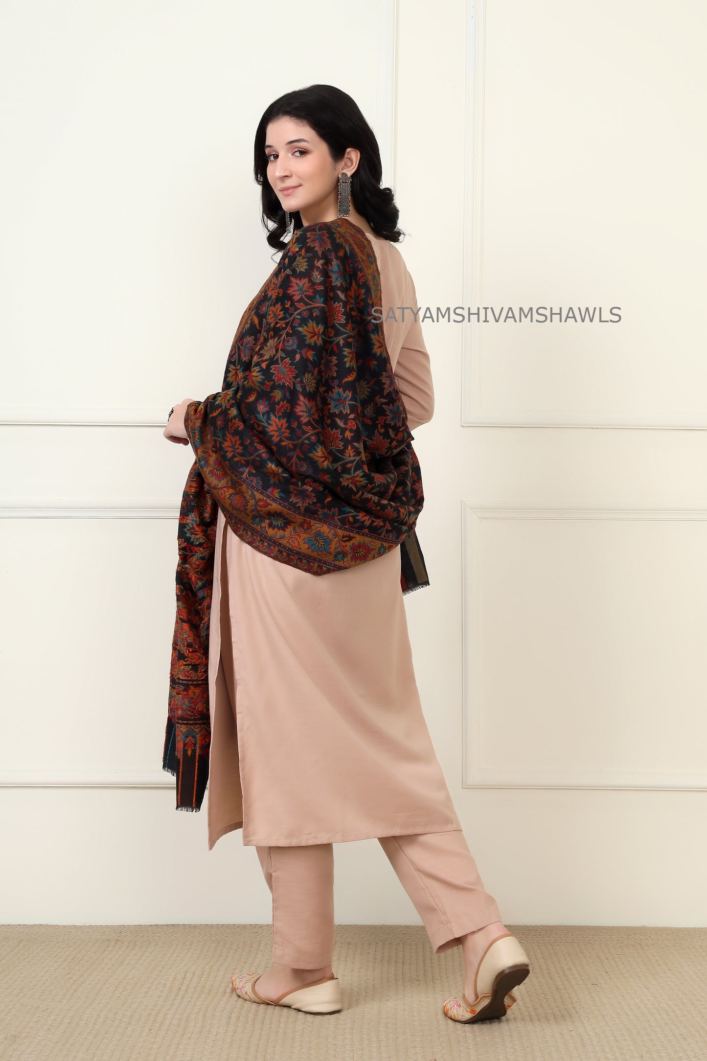 ETHNIC KASHMIRI CHINAR DESIGN KANI  SHAWL,  Soft And Warm,