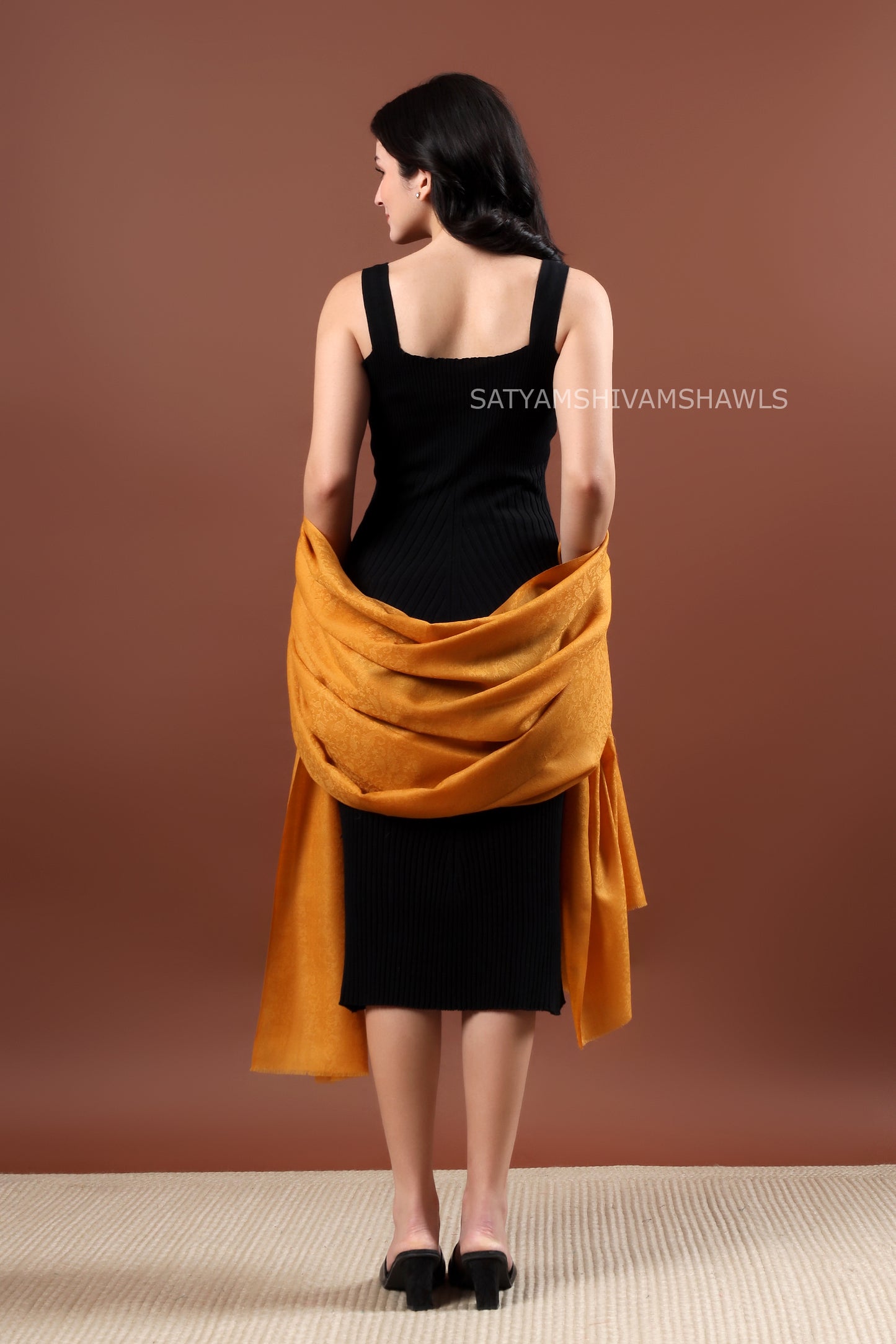 womens fine wool self design shawl,light and soft