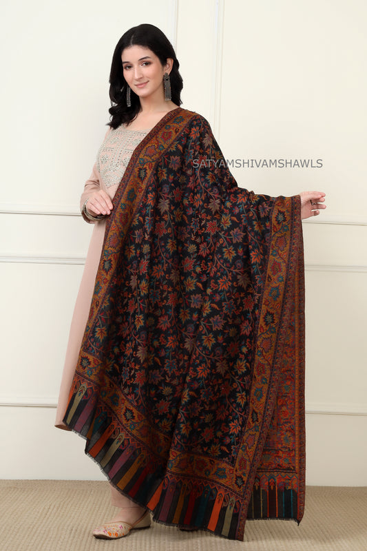 ETHNIC KASHMIRI CHINAR DESIGN KANI  SHAWL,  Soft And Warm,