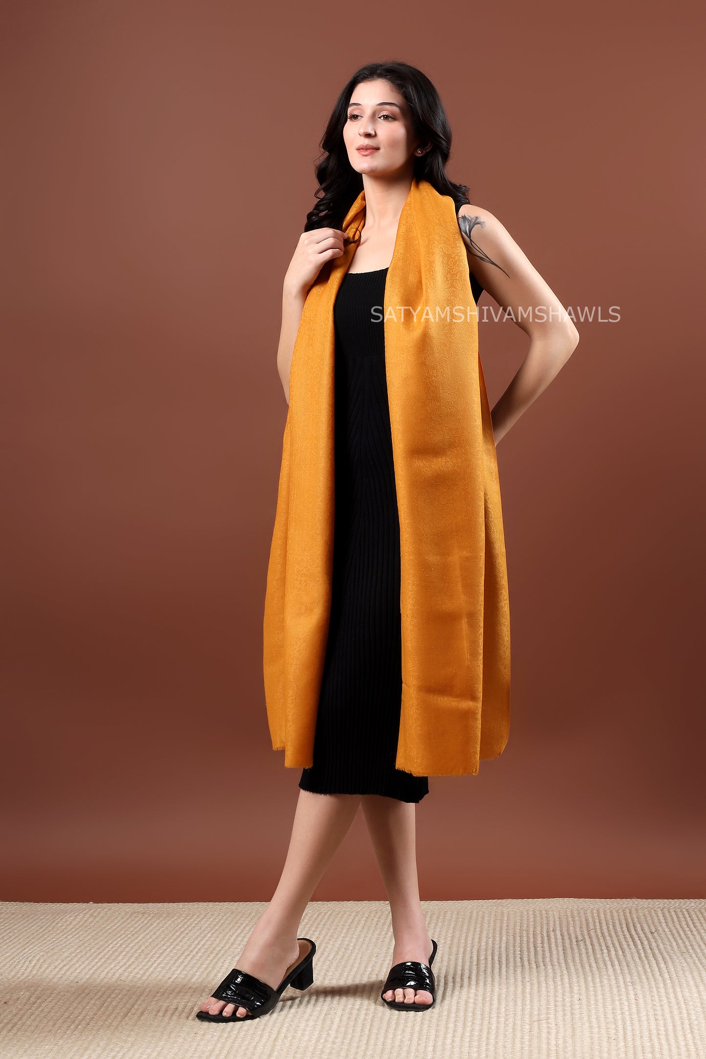 womens fine wool self design shawl,light and soft