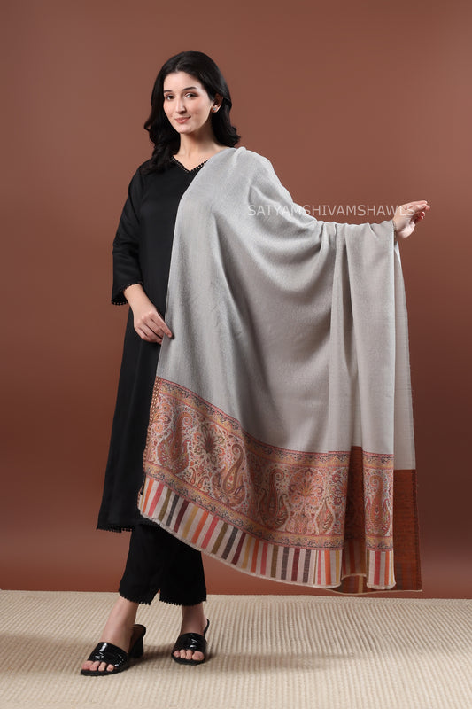 WOMENS EXTRA FINE WOOL SHAWL, WOVEN PALLA, AZTEC DESIGN,WARM AND LIGHT WEIGHT