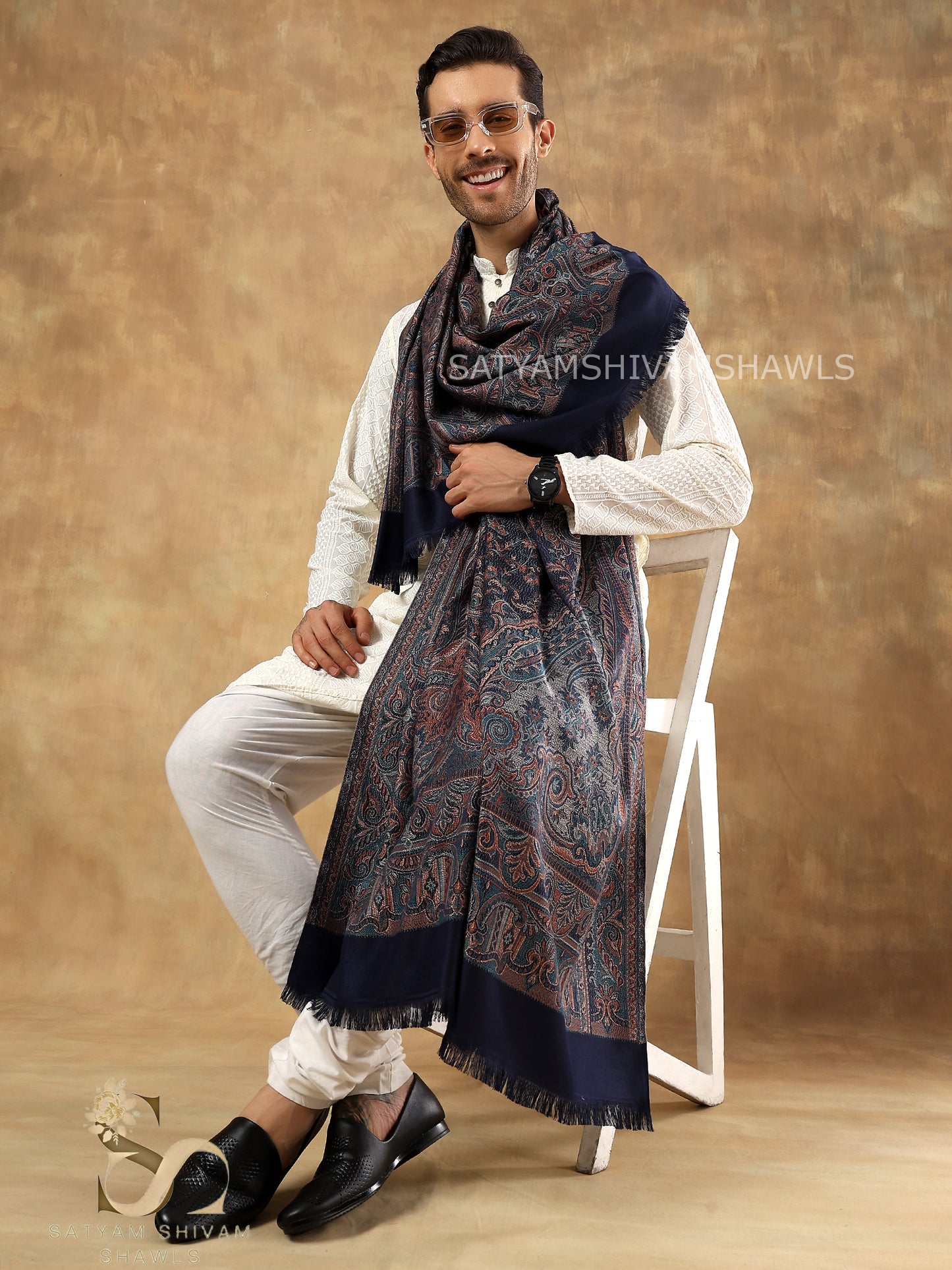 His And Her Set Of 100% pure wool shawls With Premium Gift Box Packaging