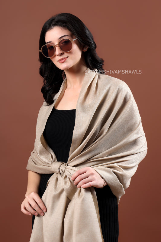 womens pure wool self design shawl,light weight and soft