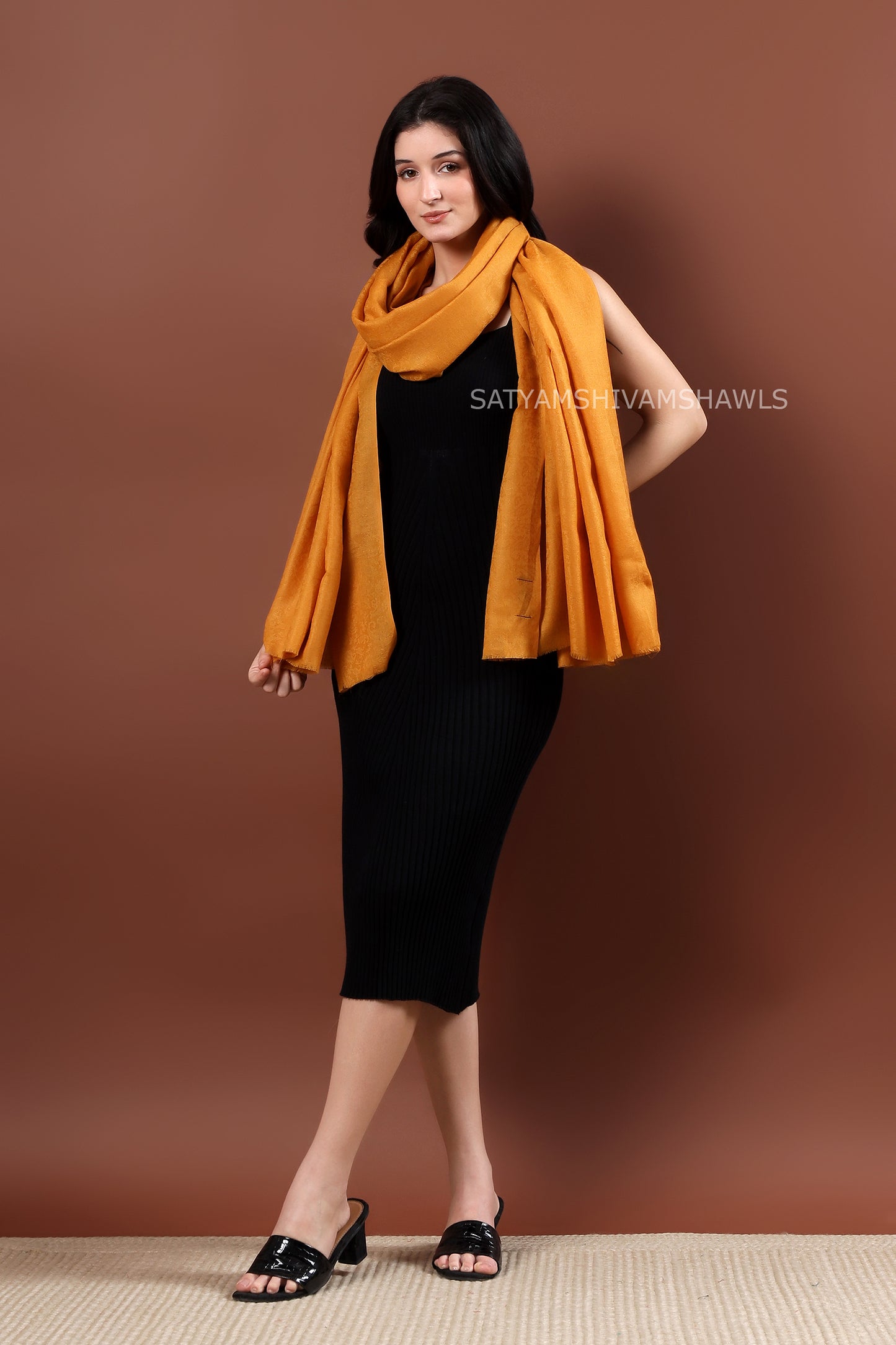 womens fine wool self design shawl,light and soft