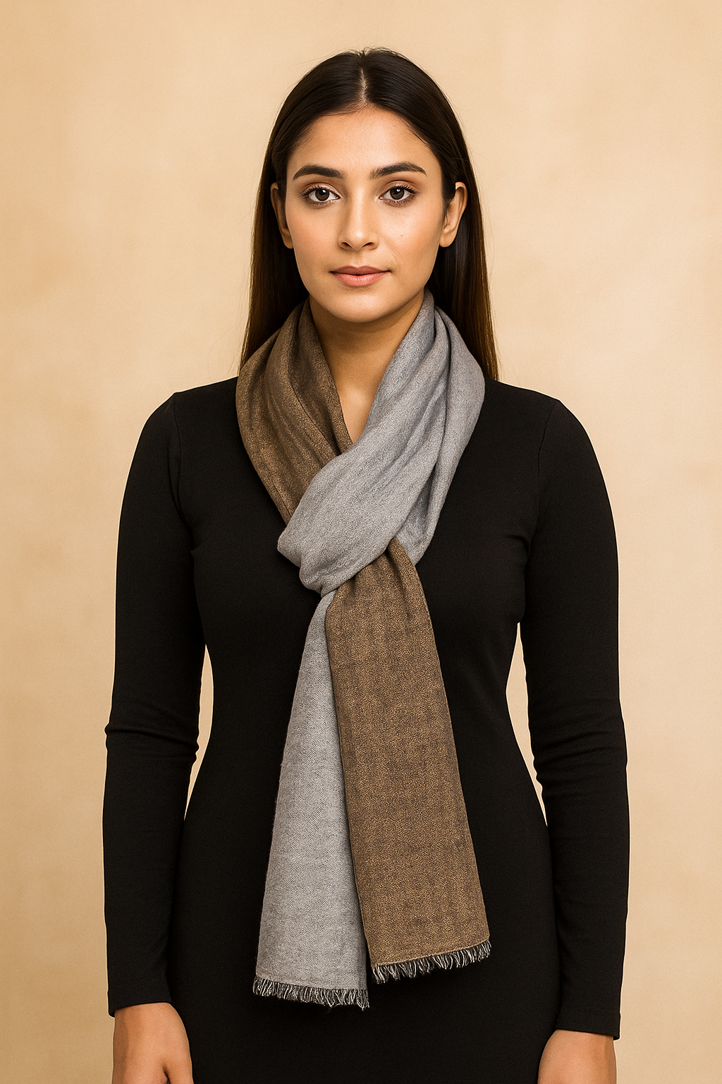 Twilight reversible Collection, Metallic Thread Weave, Fine Wool, grey ,gold