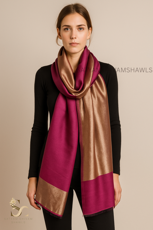 moonlight zari reversible shawl,
