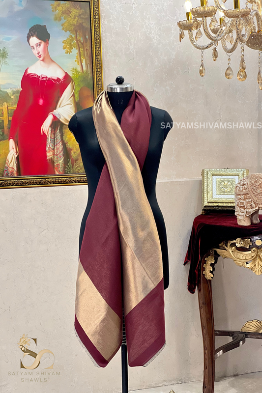 Noor-e-zari twilight reversible shawl,