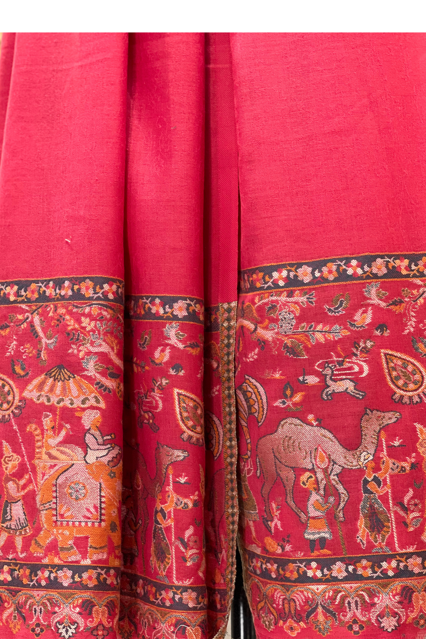 ZARI MOONLIGHT KANI WEAVE PURE WOOL PALLA SHAWL,WARM AND SOFT,