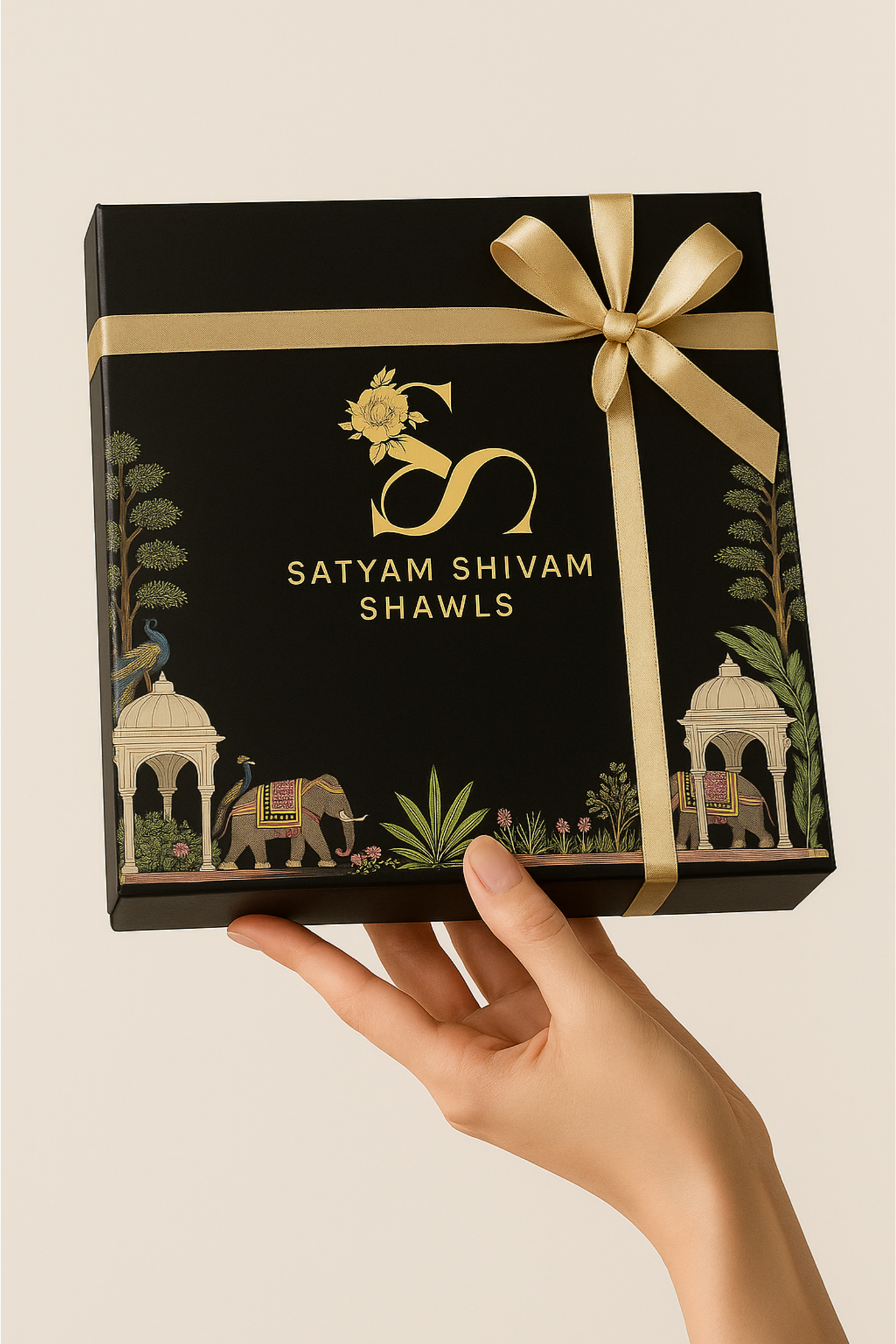 SATYAMSHIVAMSHAWLS HIS AND HER SET OF MENS FINE WOOL SHAWL AND WOMENS PASHMINA EMBROIDERY STOLE WITH PREMIUM GIFT BOX PACKAGING