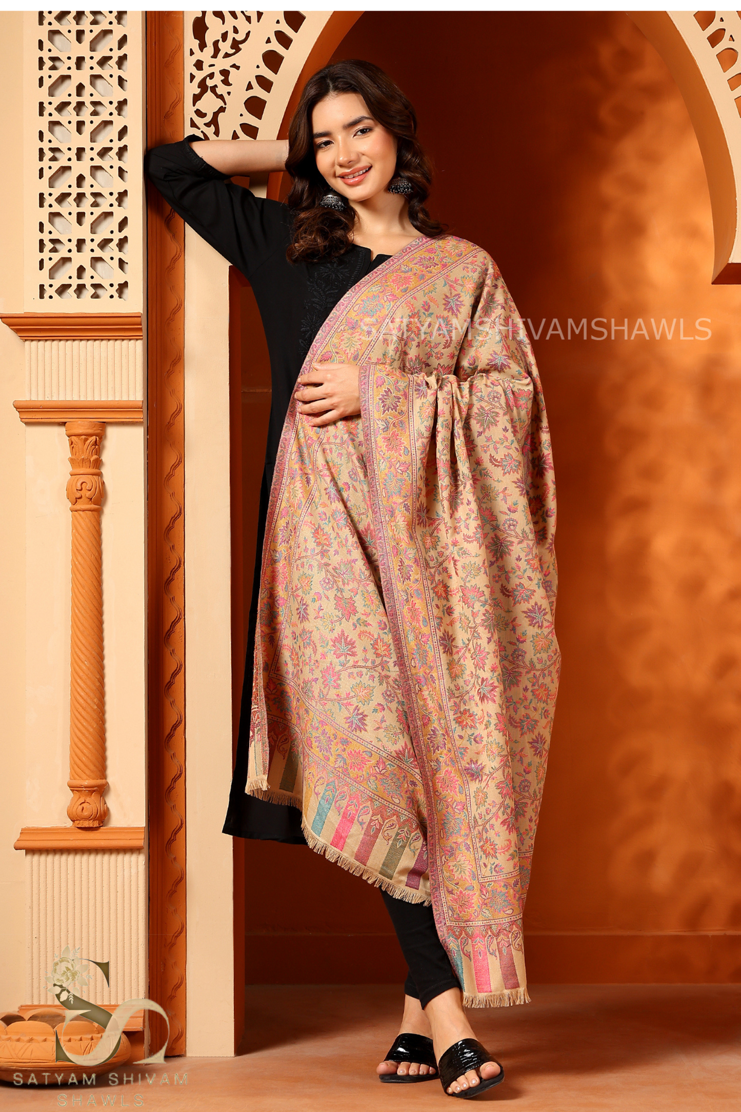 HIS AND HER SET OF 100% PURE WOOL KANI WEAVED SHAWLS