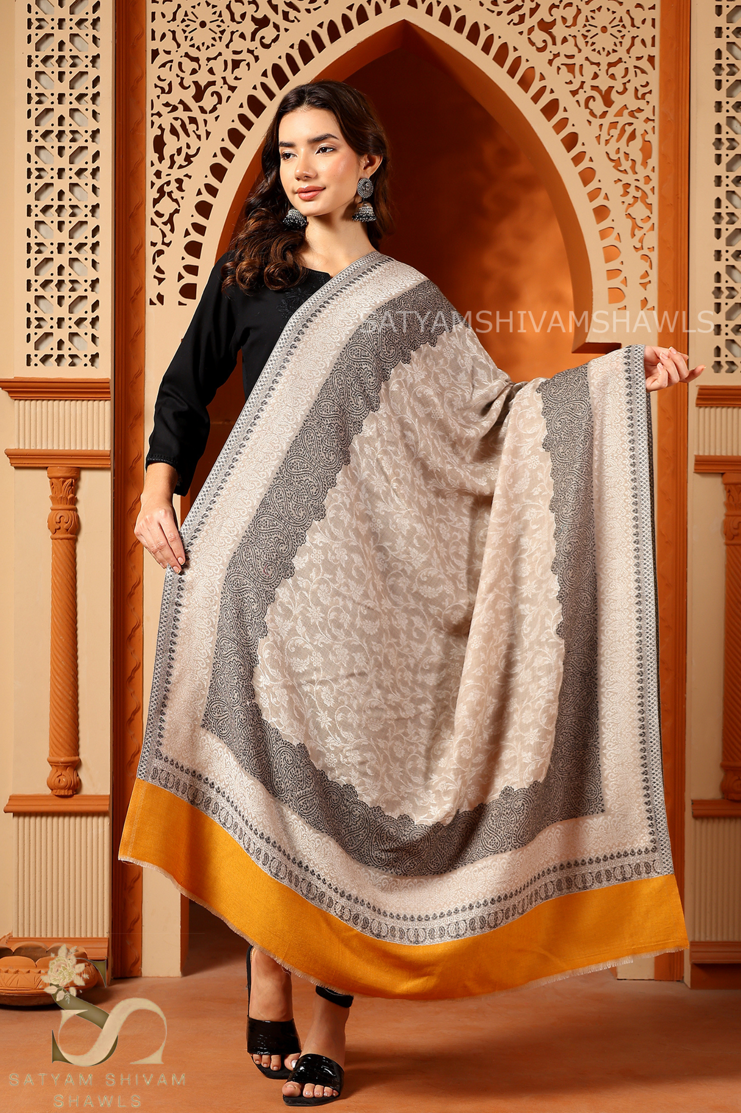 "PURE KANI MASTERPIECE" AUTHENTIC FINE WOOL KANI PASHMINA SHAWL