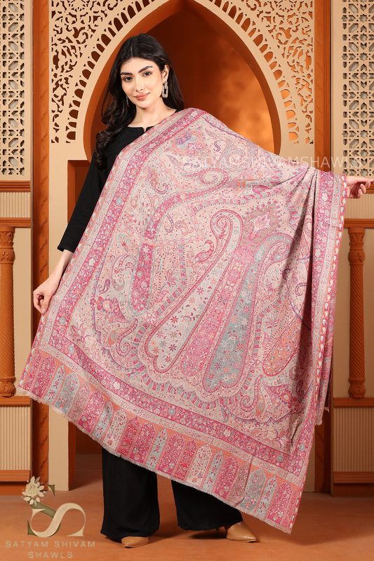 TURKISH PAISELY FINE WOOL PASHMINA JAMAWAR KANI SHAWLS