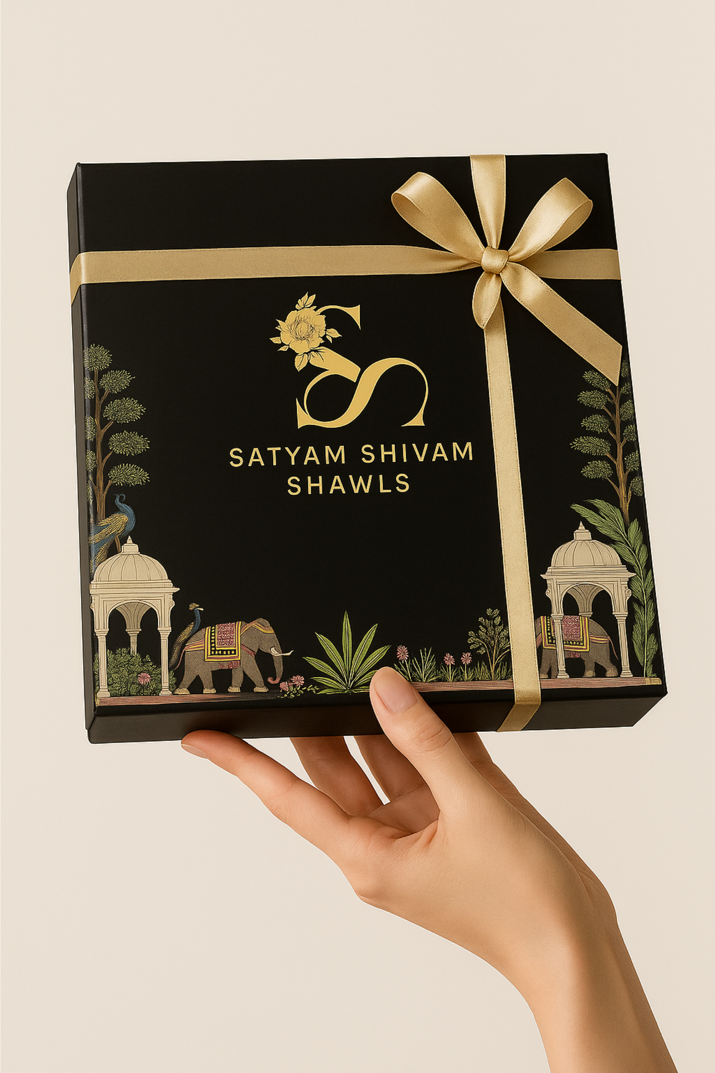 His and Her Gift Set of Jamawar and kaani Shawls With Wooden premium box packaging