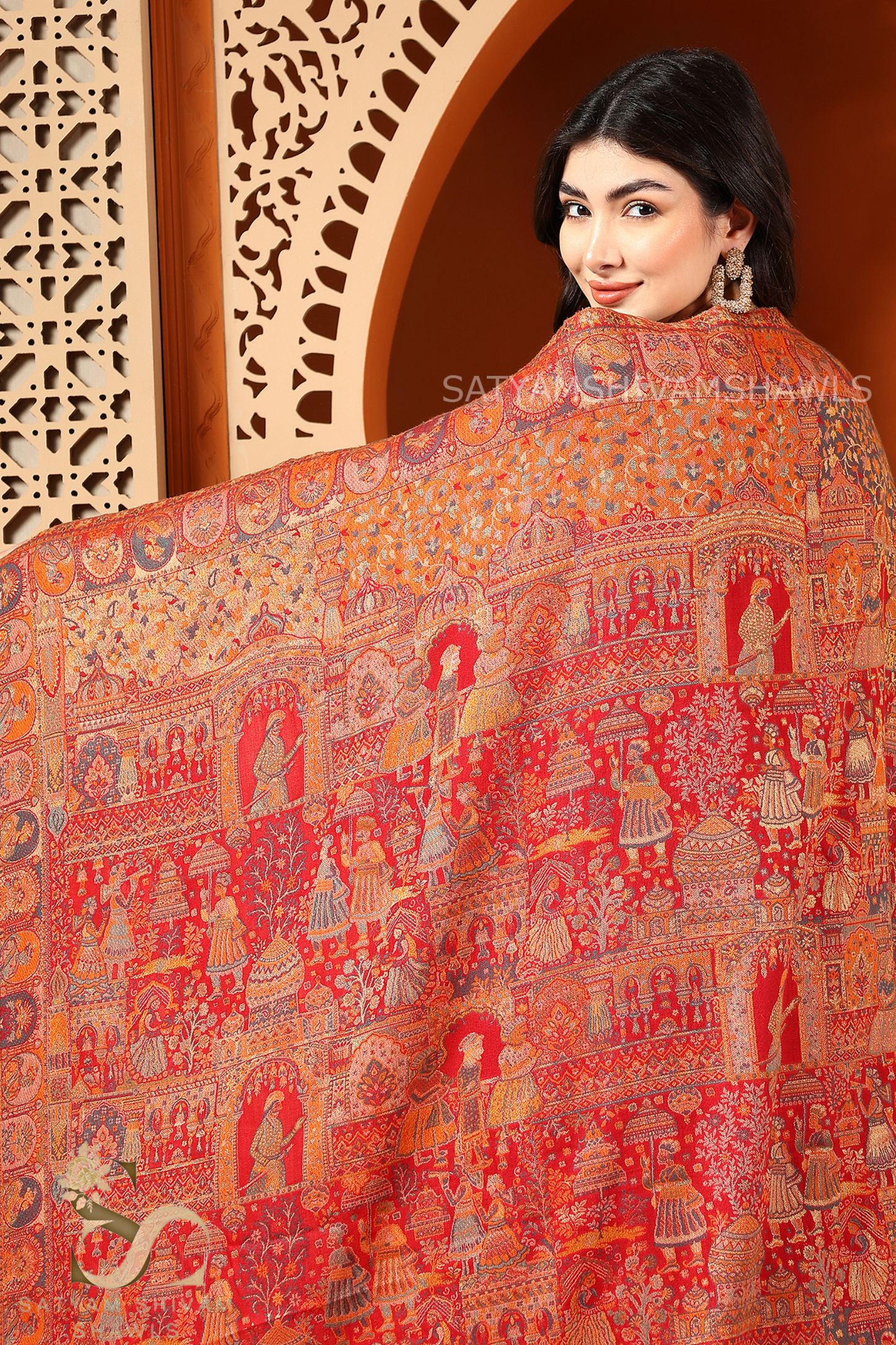 "SHAAN -E-DARBAR" THEME KANI  PASHMINA BLEND WOOL SHAWLS