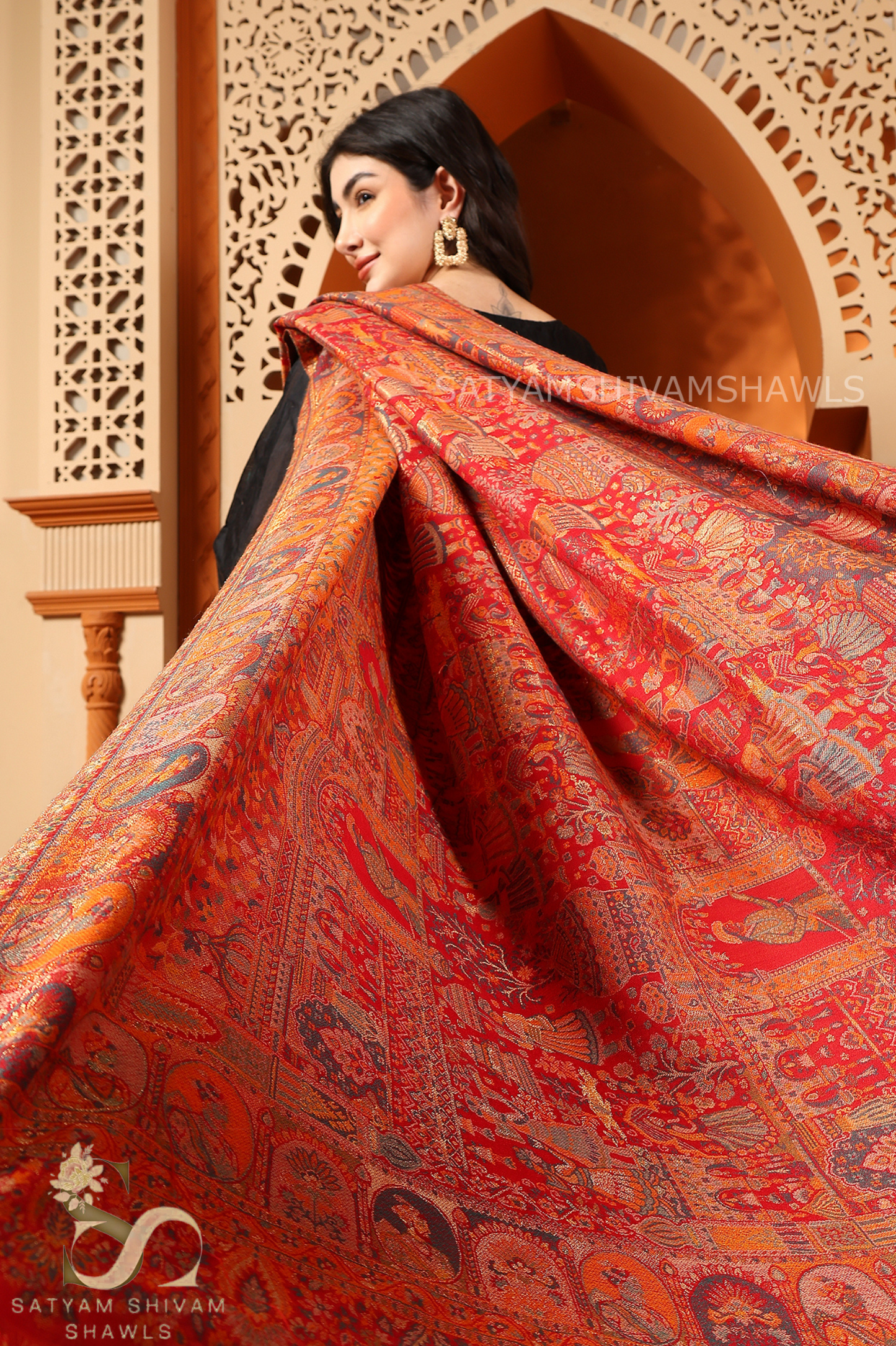"SHAAN -E-DARBAR" THEME KANI  PASHMINA BLEND WOOL SHAWLS