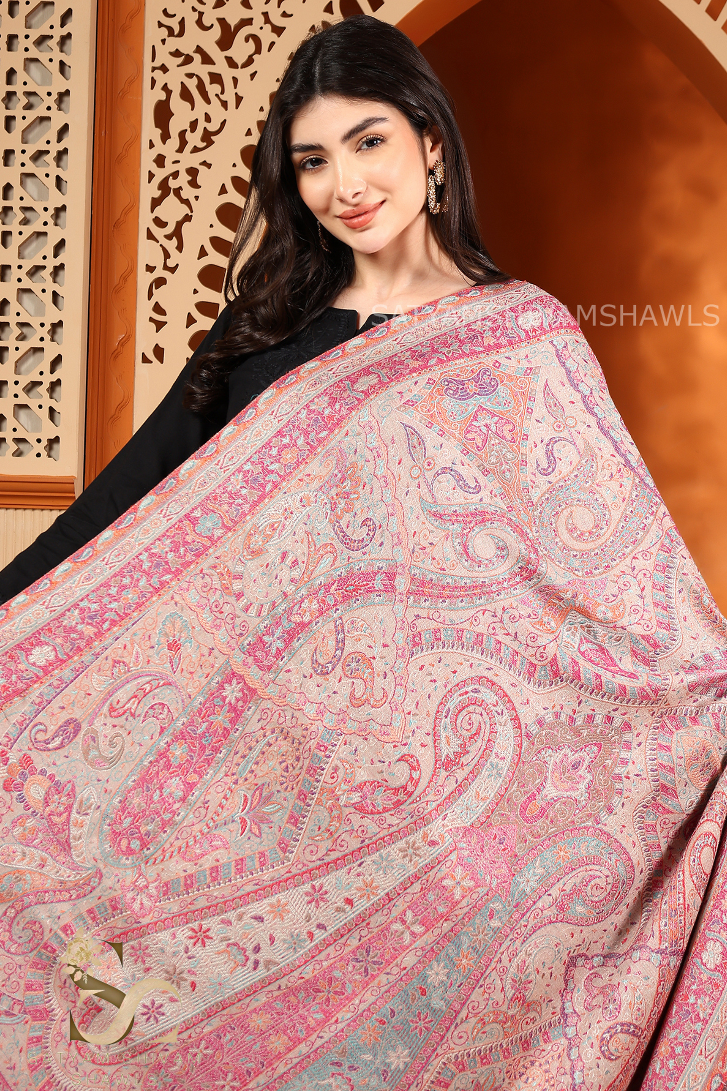 TURKISH PAISELY FINE WOOL PASHMINA JAMAWAR KANI SHAWLS