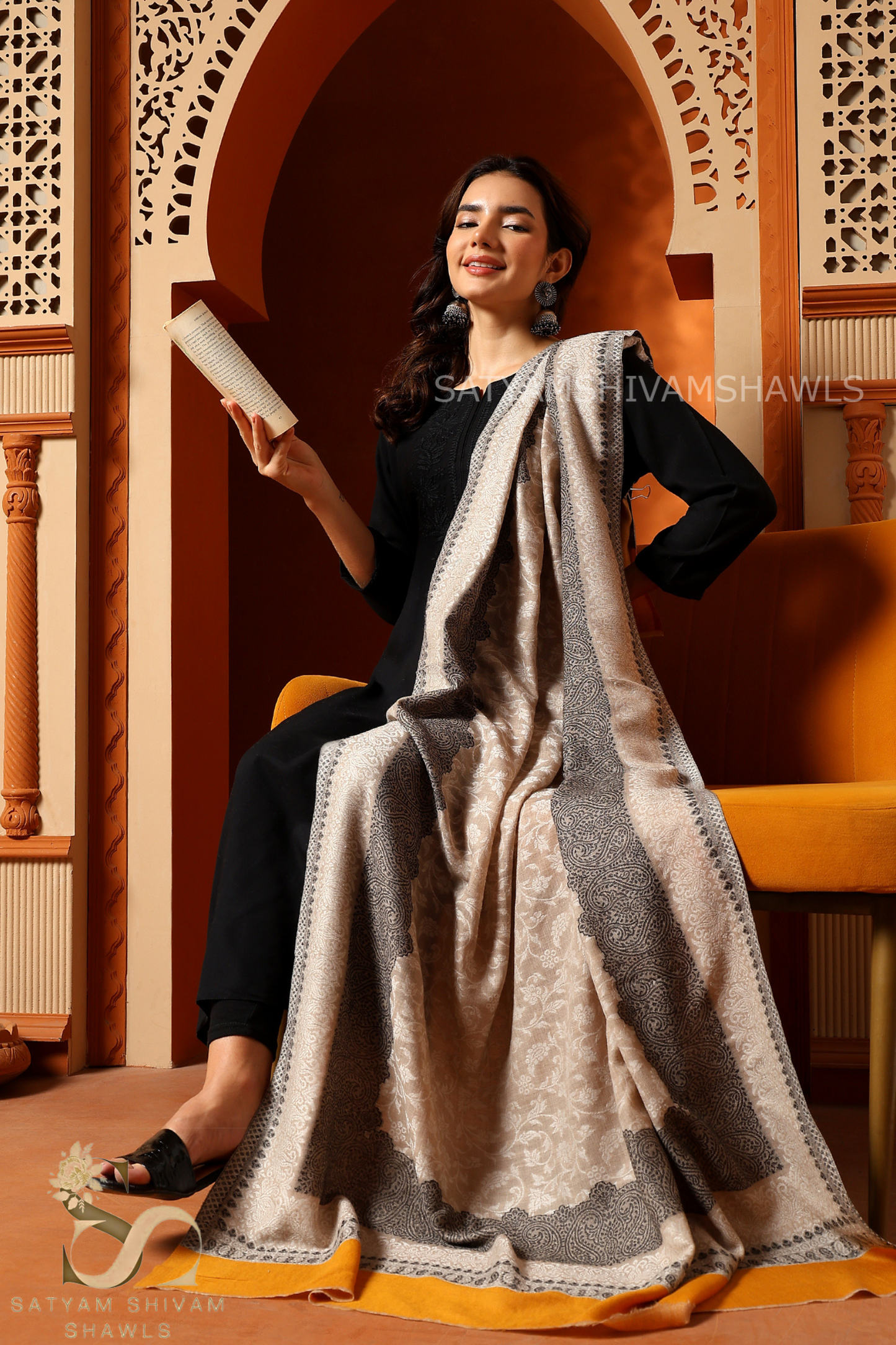 "PURE KANI MASTERPIECE" AUTHENTIC FINE WOOL KANI PASHMINA SHAWL