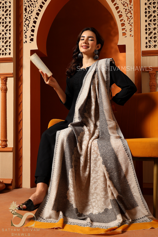 "PURE KANI MASTERPIECE" AUTHENTIC FINE WOOL KANI PASHMINA SHAWL