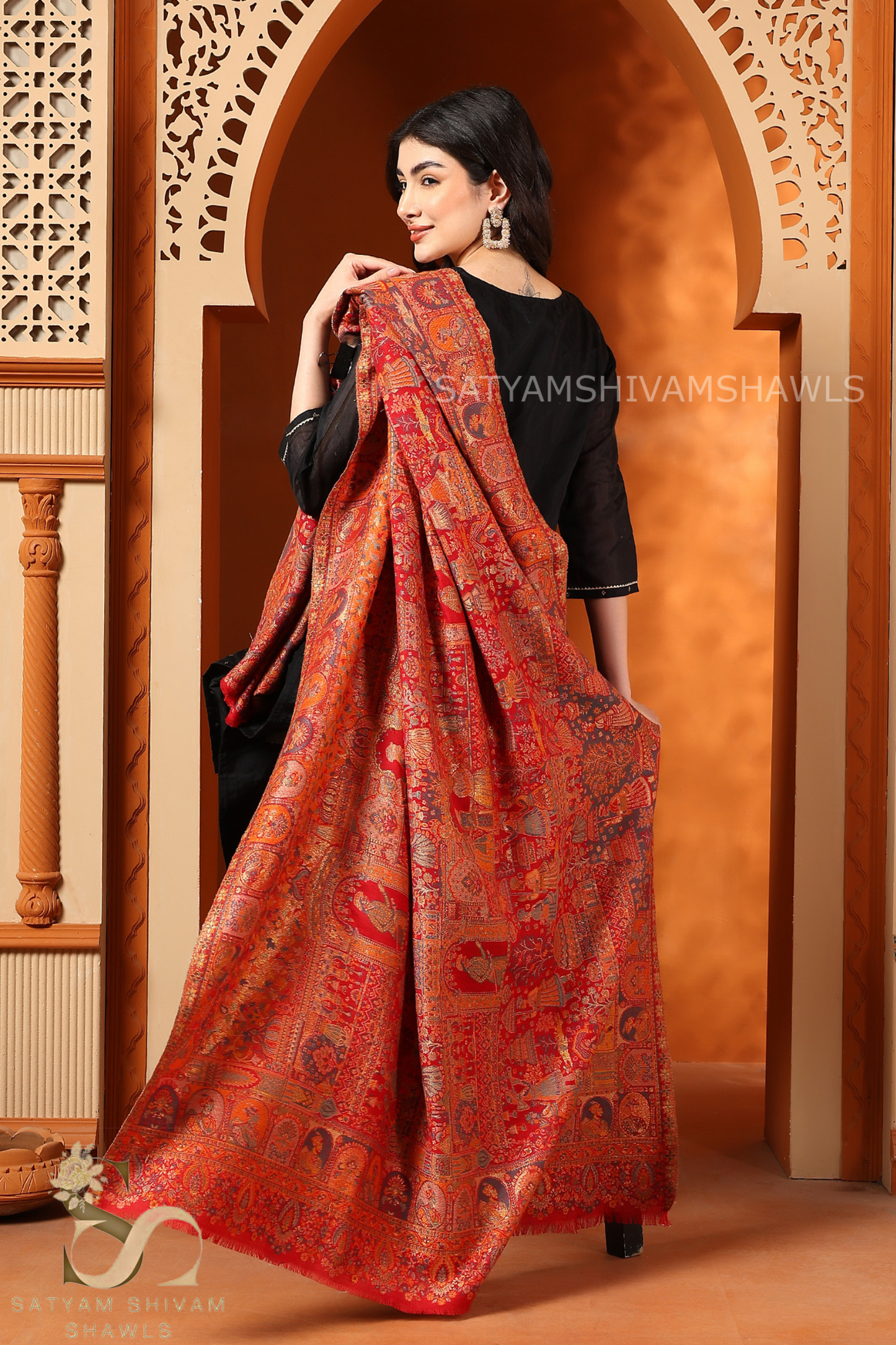 "SHAAN -E-DARBAR" THEME KANI  PASHMINA BLEND WOOL SHAWLS