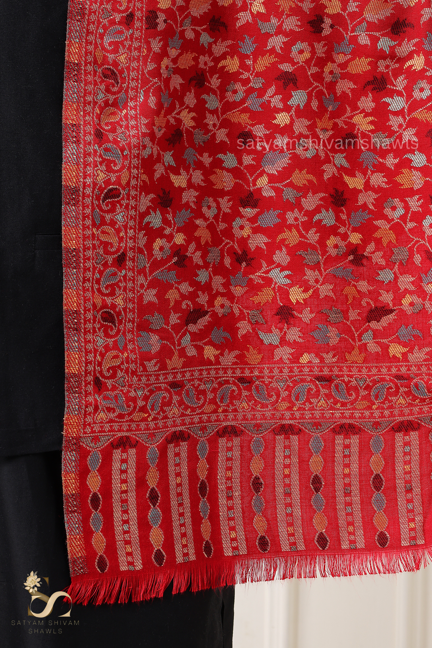 noor-e-kani multi pure wool stole,