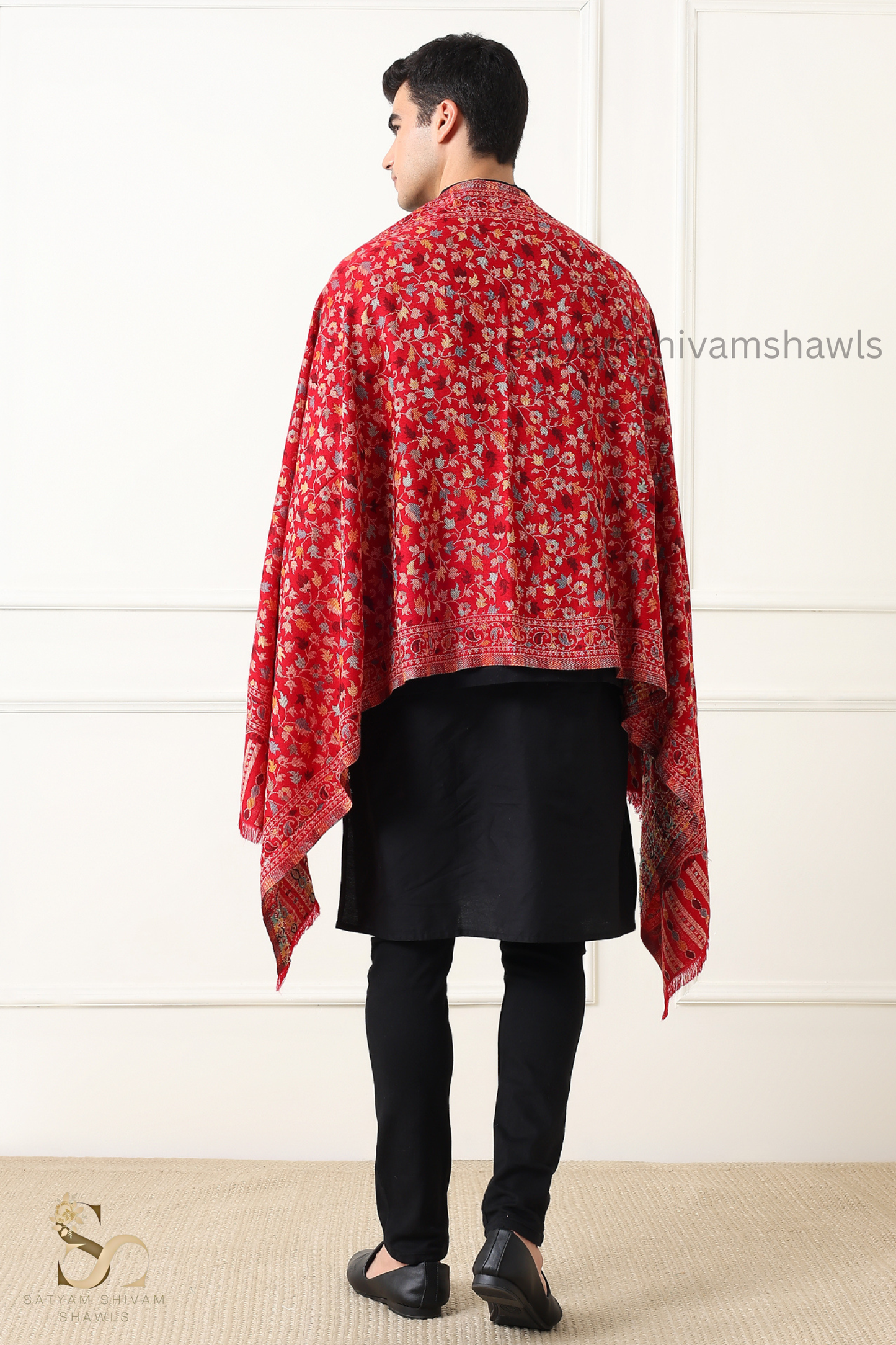 noor-e-kani multi pure wool stole,
