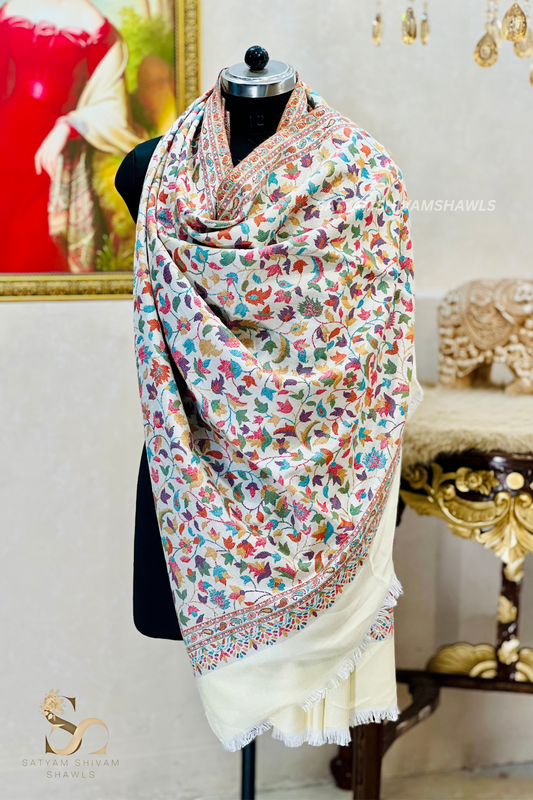pure wool multi authentic kani design shawl