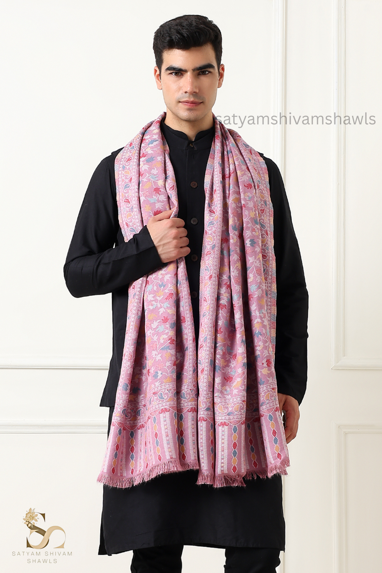 noor-e-kani multi pure wool stole,