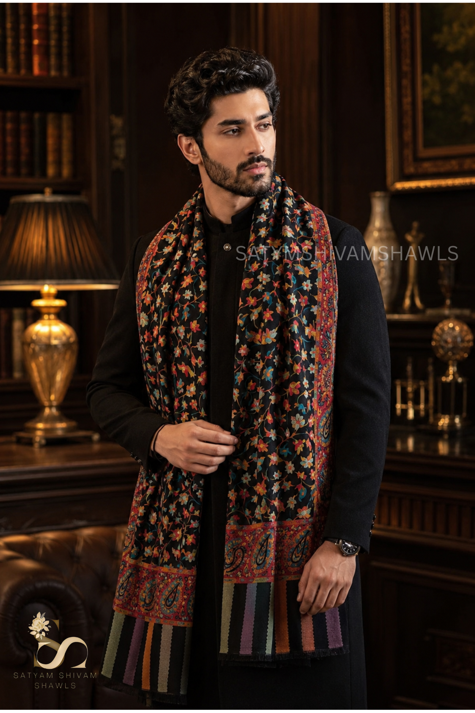 Fine wool pashmina 12 count autentic kani lohi ,big size