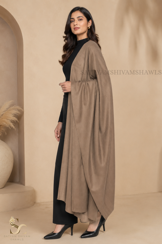 WOMENS PURE WOOL SHAWL ,SOLID PLAIN DESIGN,