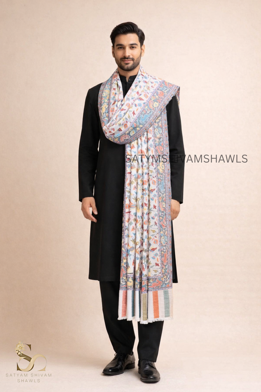 Fine wool pashmina 12 count autentic kani lohi ,big size