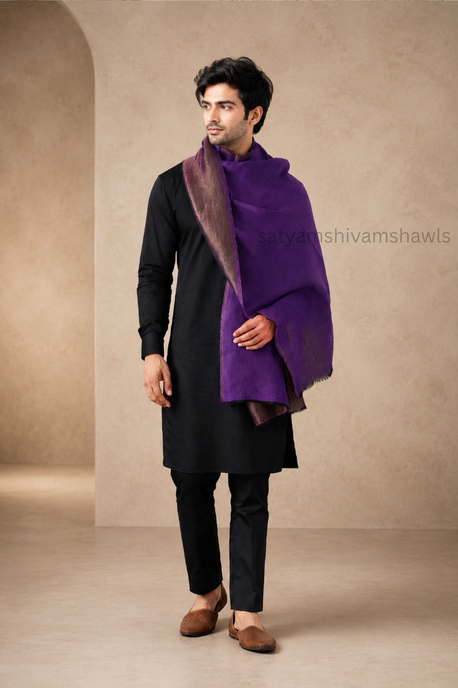 Twilight reversible Collection, Metallic Thread Weave, Fine Wool,