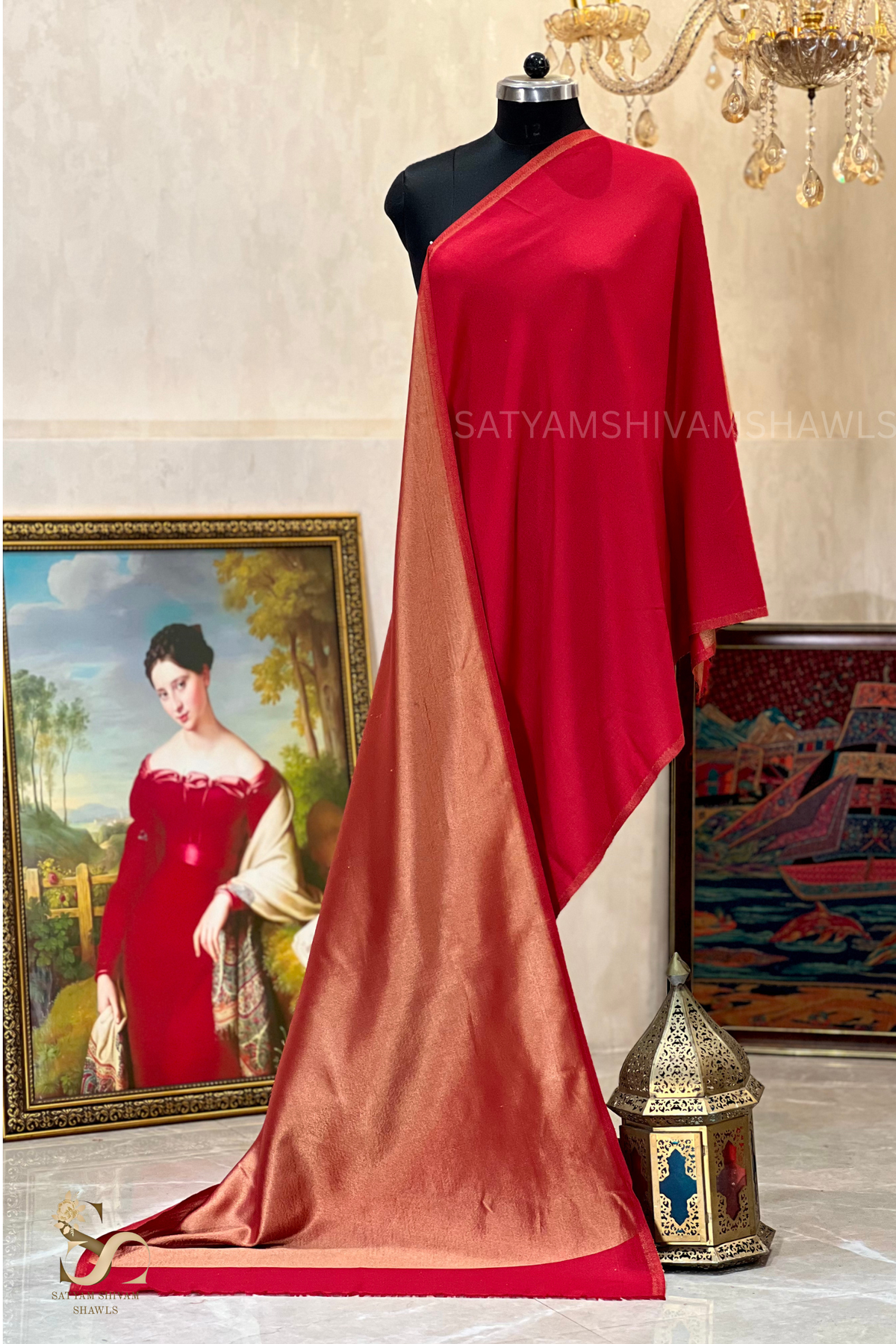Twilight moonlight reversible stole red