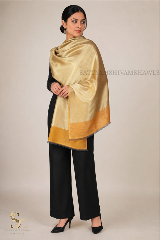 moonlight zari reversible stole, black